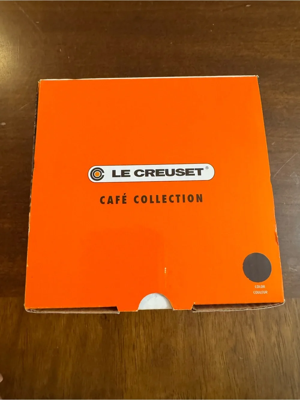 Le Creuset NEW Espresso Cup Set w/ Saucers Black/Brown exclusive Café Collection